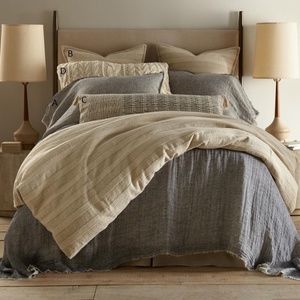 Amity Home Queen 'Rugby' Duvet Cover in Natural
